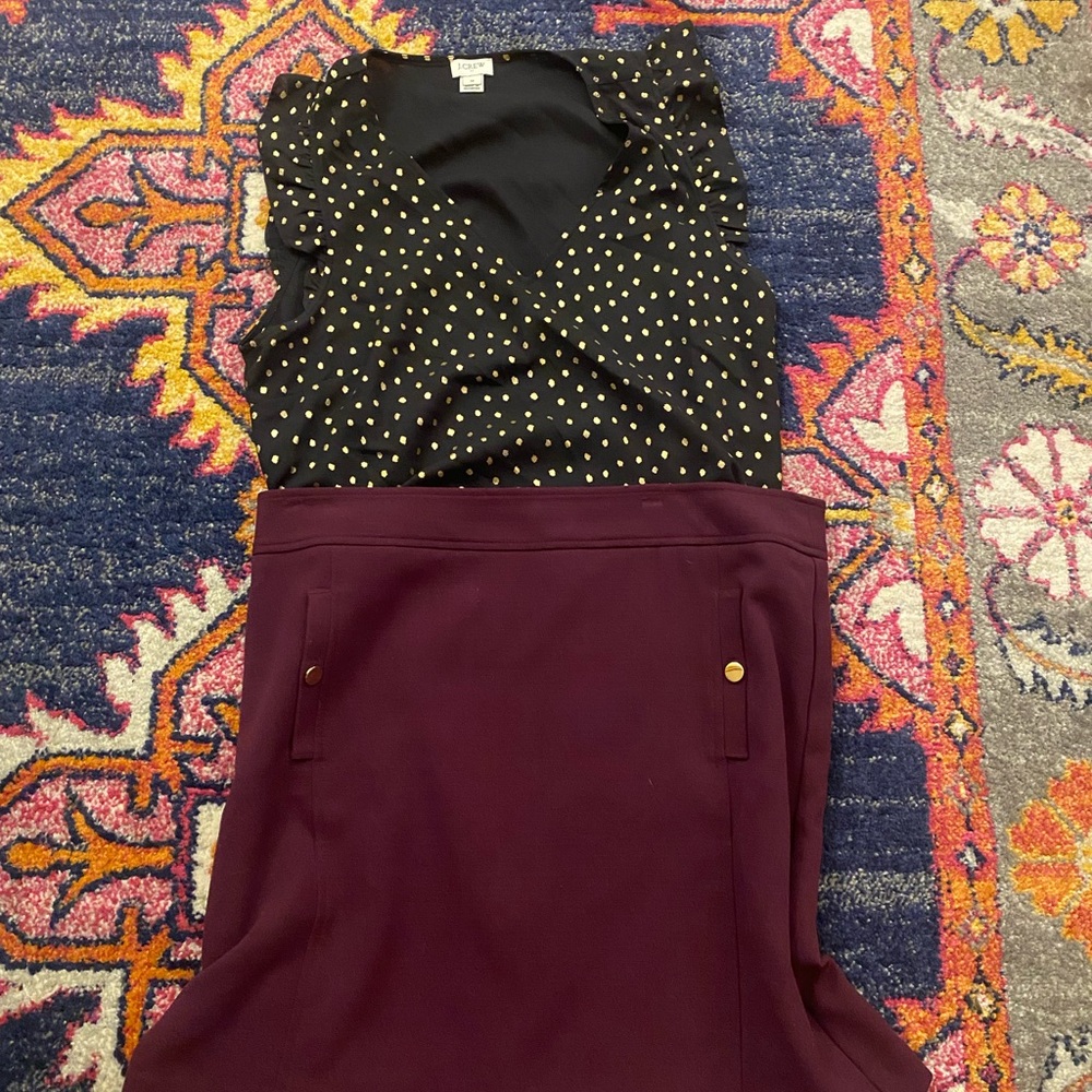 EUC J. Crew Factory V-neck Blouse